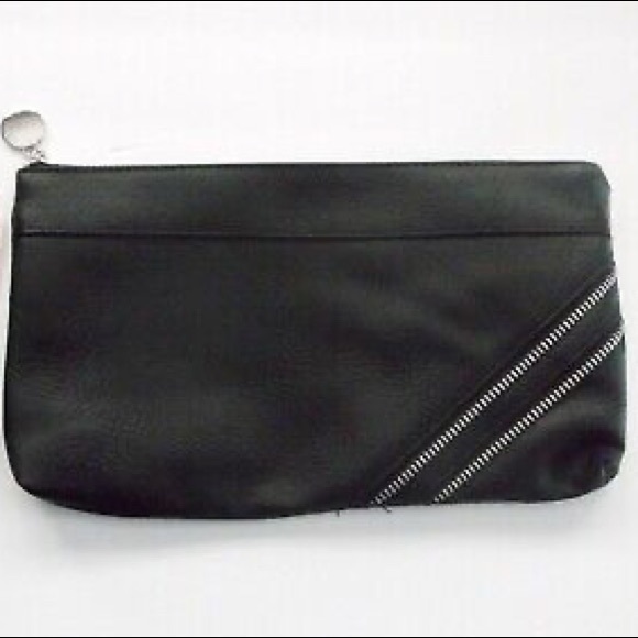 NWOT leather makeup bag by Rihanna’s design/brand  - zipper detail black/silver - Picture 1 of 10
